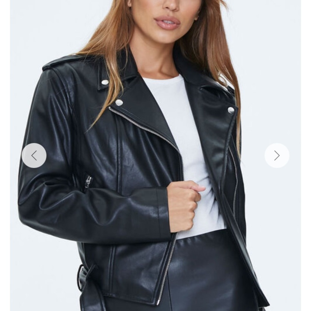 Large Faux Moto Jacket - New w/ tags